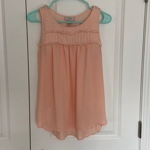 LOFT Peach Mixed Media Tank